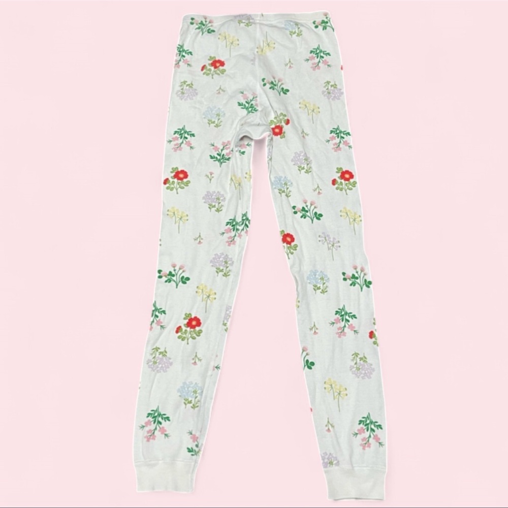 Hanna Andersson Girls 150 (US 12) 100% Cotton Wildflower Long John Pajama Pants - Picture 3 of 5